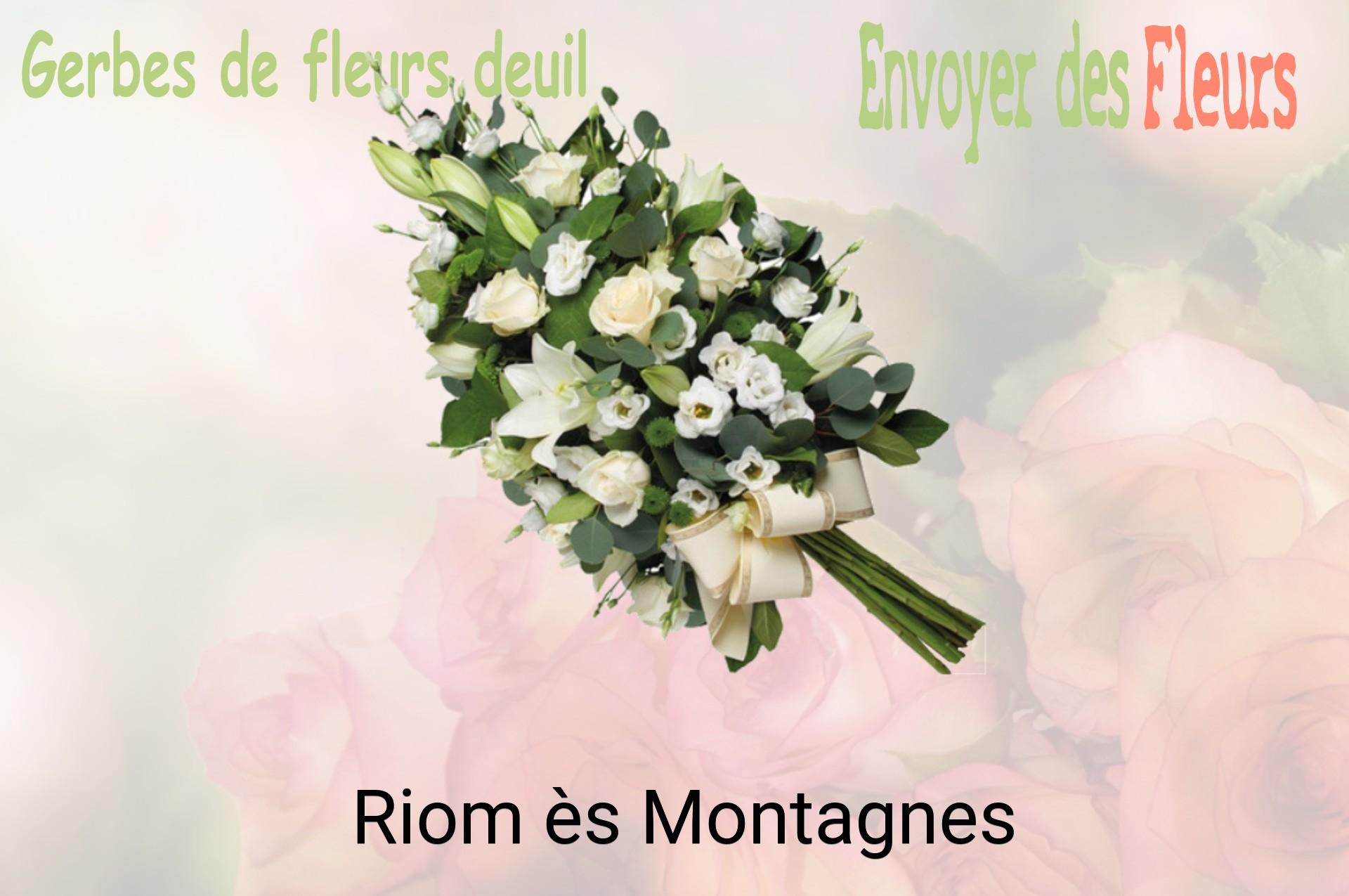 Gerbe de fleurs de deuil livrée à Riom-ès-Montagnes